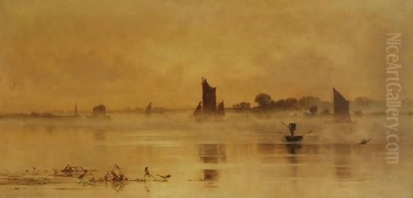 Misty Morning On Theriver - view 1