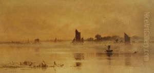 Misty Morning On The River by Edward Henry Fahey