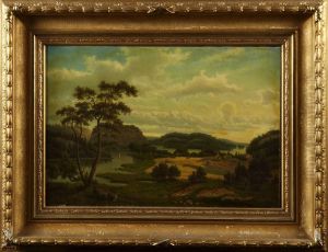 Landskapsvy by Carl August Fahlgren