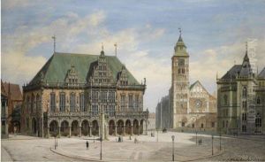 Bremer Ratshaus (the Town Hall, Bremen) by Carl Ludwig Fahrbach