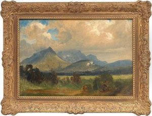 Landscapeat Berchtesgaden In Bavaria by Carl Ludwig Fahrbach