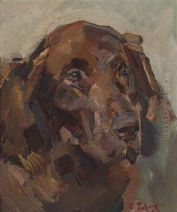 Portrait Of A Dog by Carl Fahringer
