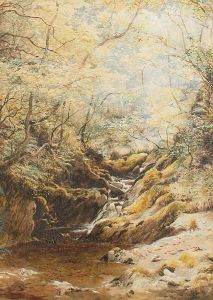A Woodland Stream. by Thomas Fairbairn