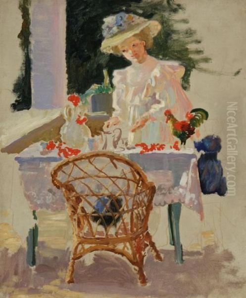 Woman Serving Tea - view 1