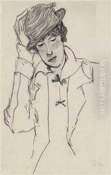 Portrait Of A Lady In A Hat - view 1