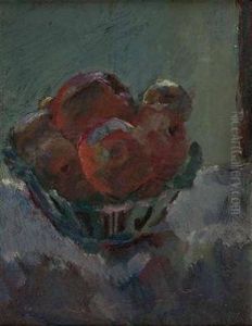 Obst In Keramikschale by Anton Faistauer