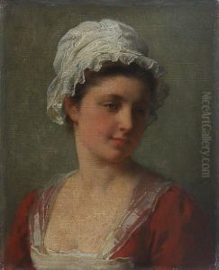 Jeune Femme A La Coiffe De Dentelle