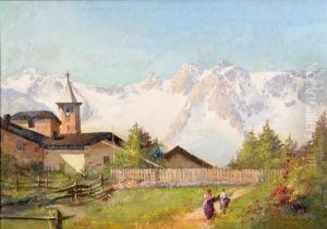 Scorcio Di Verrand A Courmayeur by Alberto Falchetti