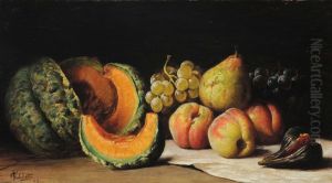 Natura Morta Con Frutta Olio Su Tela by Giuseppe Falchetti