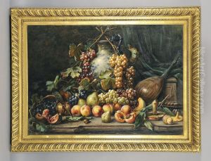 Natura Morta Confrutta E Funghi by Giuseppe Falchetti