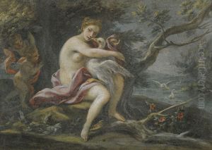 Leda And The Swan by Filippo Falciatore