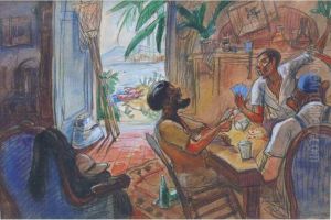 Sous Les Tropiques, La Partie De Cartes by Pierre Falke