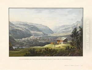 Vue D'andeer En Venant De Splugen Prise A Gauche De... by Johann Jakob Falkeisen