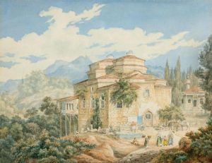 View Of A Villa In Asia Minor, Ca. 1850.