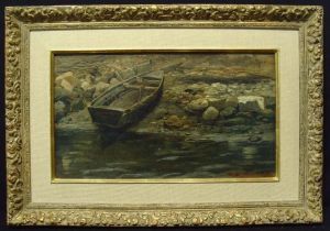Boot Am Ufer by Richard Falkenberg