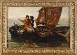 Italienisches Fischerpaar. by Richard Falkenberg