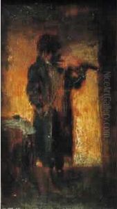 Violoniste by Louis-Clement Faller