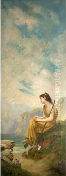 Jeune Fille Pensive Au Bord De L Eau - view 1