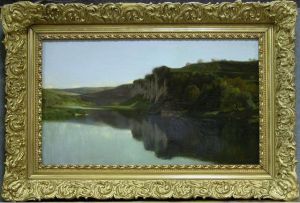 Les Bords Du Doubs Abaume-les-dames by Alphonse Cl. Antonin Fanart