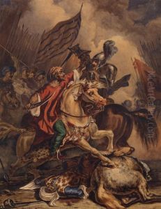 Le Combatdu Ghiaour by Louis Joseph Fanelli-Semah