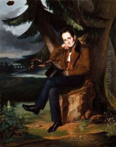 Gentiluomo In Riposo Nel Bosco by Louis Joseph Fanelli-Semah
