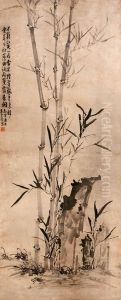 Bamboo And Rock by Li Fangying