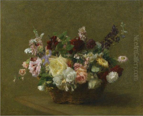 Panier De Fleurs Diverses - view 1