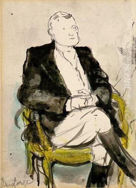 Study Ofa Gentleman Seated Full Length - view 1