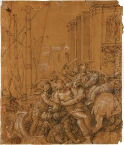 Il Ratto Di Elena by Orazio Farinati
