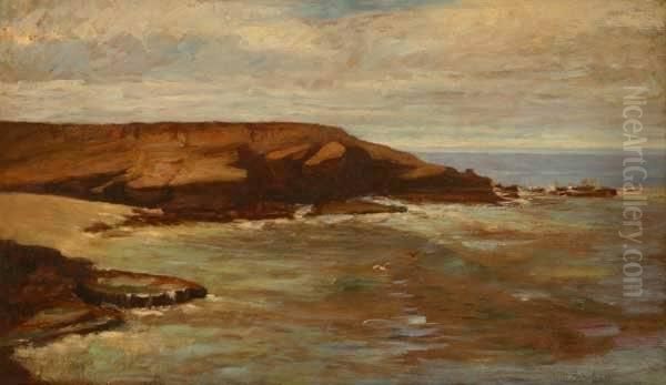 San Diego Coastal S L/r: Ammi Farnham O/c 14x24 Est:$3000/4000 Provenance: Private Collection - view 1