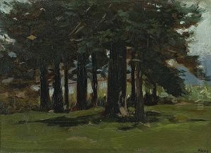 Stand Of Trees by Henry Farny