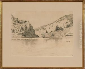 Missouri River Canyons, The Gateway Of The Mountains by Henry Farny
