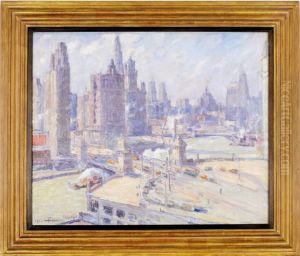 Michigan Avenue Bridge, Chicago by Henri Farre