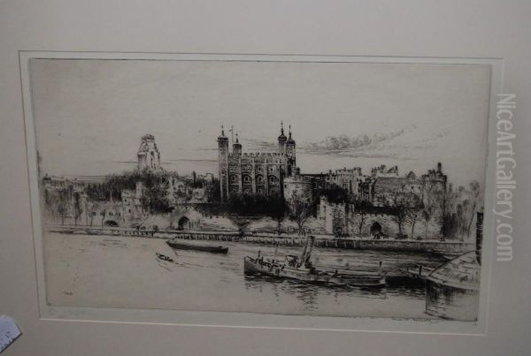 The Tower Of London From The Thames - view 1