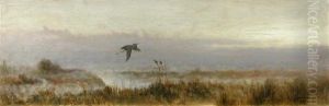 A Heron In Flight by Robert Farren
