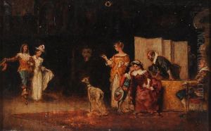 Scena D'interno Con Figure In Costume by Federico Faruffini