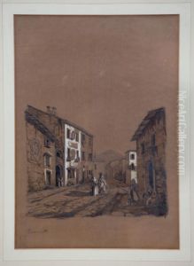 "veduta Di Paesaggio Con Figure" by Gaetano Fasanotti