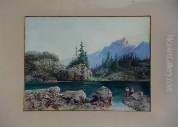 Laghetto Alpino Con Figure - view 1