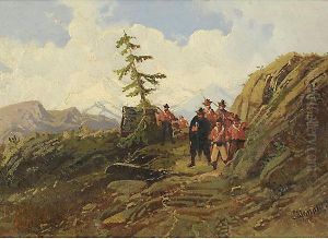 Camminata In Montagna by Gaetano Fasanotti