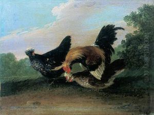 Kogut I Kury W Pejzazu by Johann Adam Fassauer