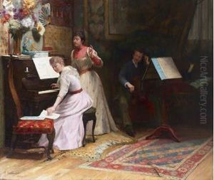 La Lecon De Musique by Emile Eugene Fauconnier