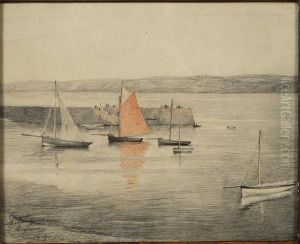 Locquirec by Adolphe Faugeron