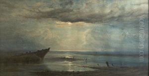 Storm Breaking In A Bay by John Faulkner