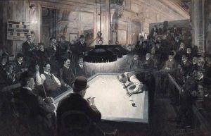 L'academie De Billiard by Leon Jean Joseph Fauret
