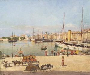 Le Port De Marseille, Vue Du Quai Du Port by Joseph Faust
