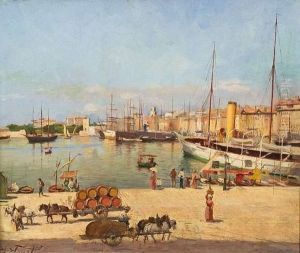 Le Port De Marseille, Vue Du Quai Du Port. by Joseph Faust