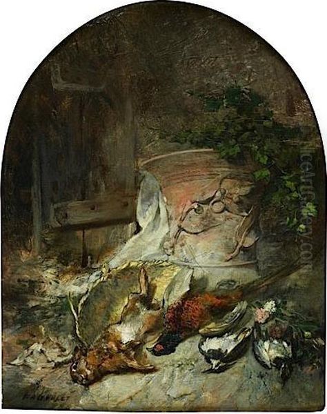 Nature Morte Au Vase Antique Et Gibiers - view 1