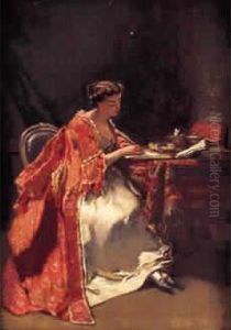  Jeune Femme Lisant Dans Un Interieur 
