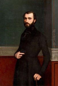 Portrait D'homme A La Redingote Noire by Jean-Daniel Favas