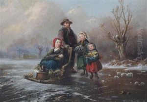 Figures On Frozen Lakes by Robert Favelle
